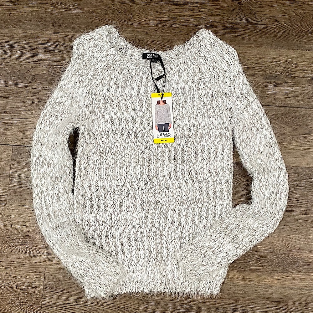 NWT Buffalo David Bitton Gray Sweater - Size S